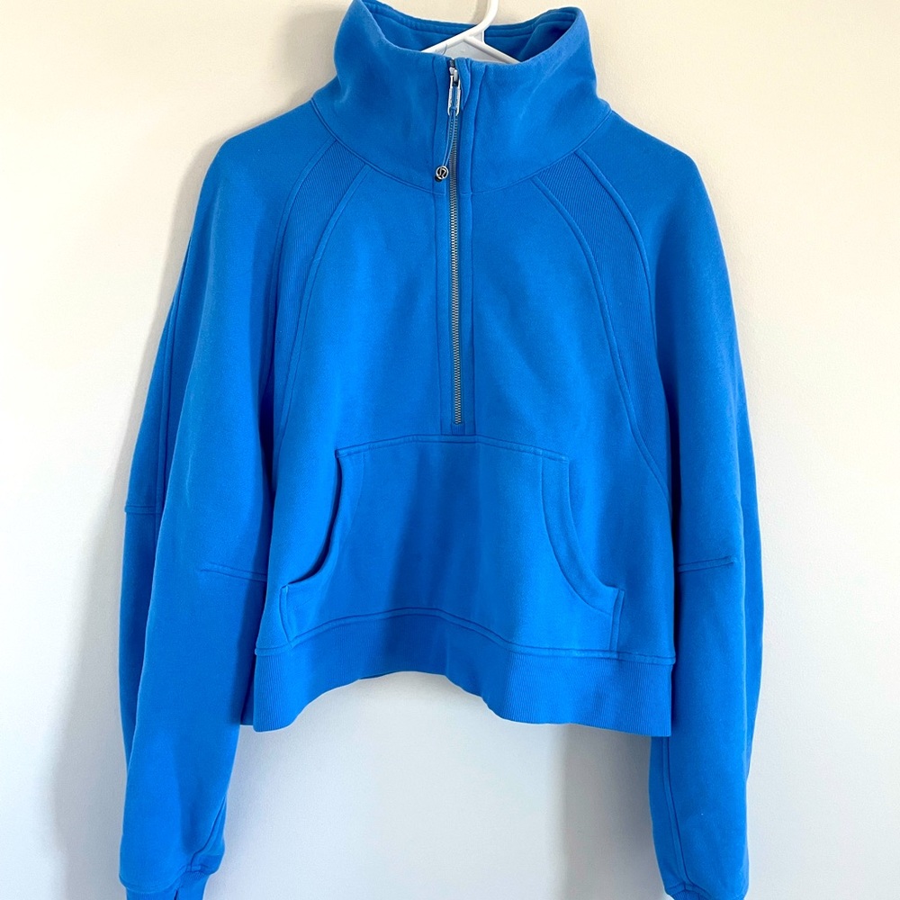 Scuba Oversized Funnel Neck - Blue Nile